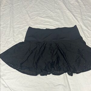 Athleta Black Mesh Tennis Skirt